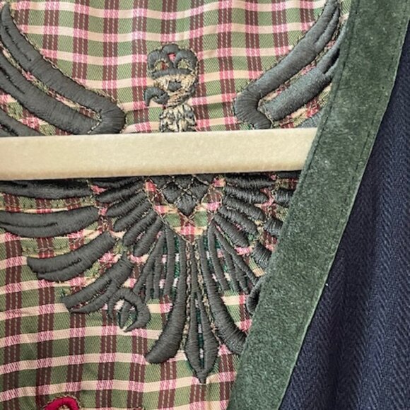 Elegant vintage riding vest in black linen by WAEVER. A rare find! M - Picture 4 of 6